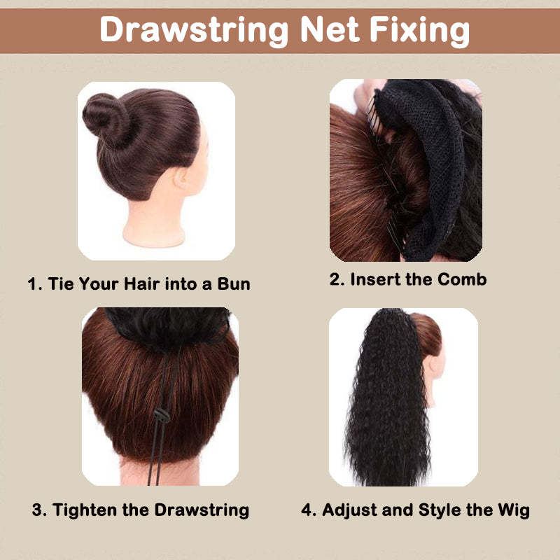 ⏳Limited 50% discount! 🎁 18" curly ponytail extension – High-temperature fibers, double attachment (clip + cord), natural volume & all-day comfort! 💇‍♀️✨