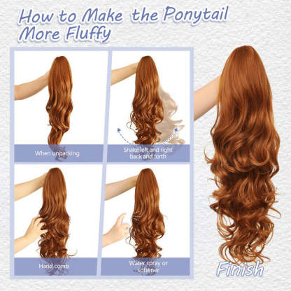 💜Limited time promotion 50%OFF💜Clip-on Wavy Ponytail Extension