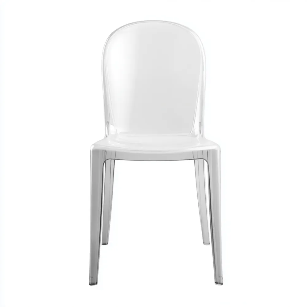 Sedia da pranzo in plastica trasparente moderna 45x50x80 cm