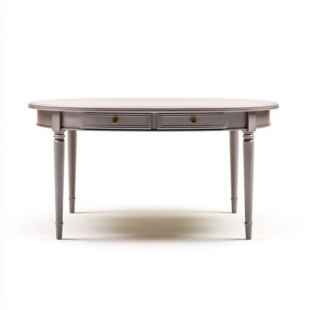 Tavolo da pranzo in legno - Ovale 180x90x75 cm - Grigio - Design classico