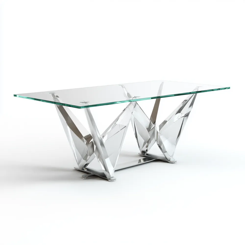 Tavolo da pranzo in vetro 200x90x75 cm – Design contemporaneo