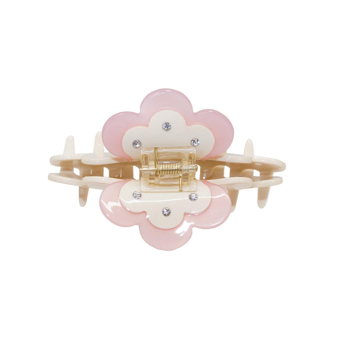 Big Cream Puff Flower bio-acetate go-to essentials emijay discount large big sale designer Sephora hair claw clip durable pink butterfly flat feminine, high-quality hair accessories like statement Nordstrom hair pin french barrettes for all hair types