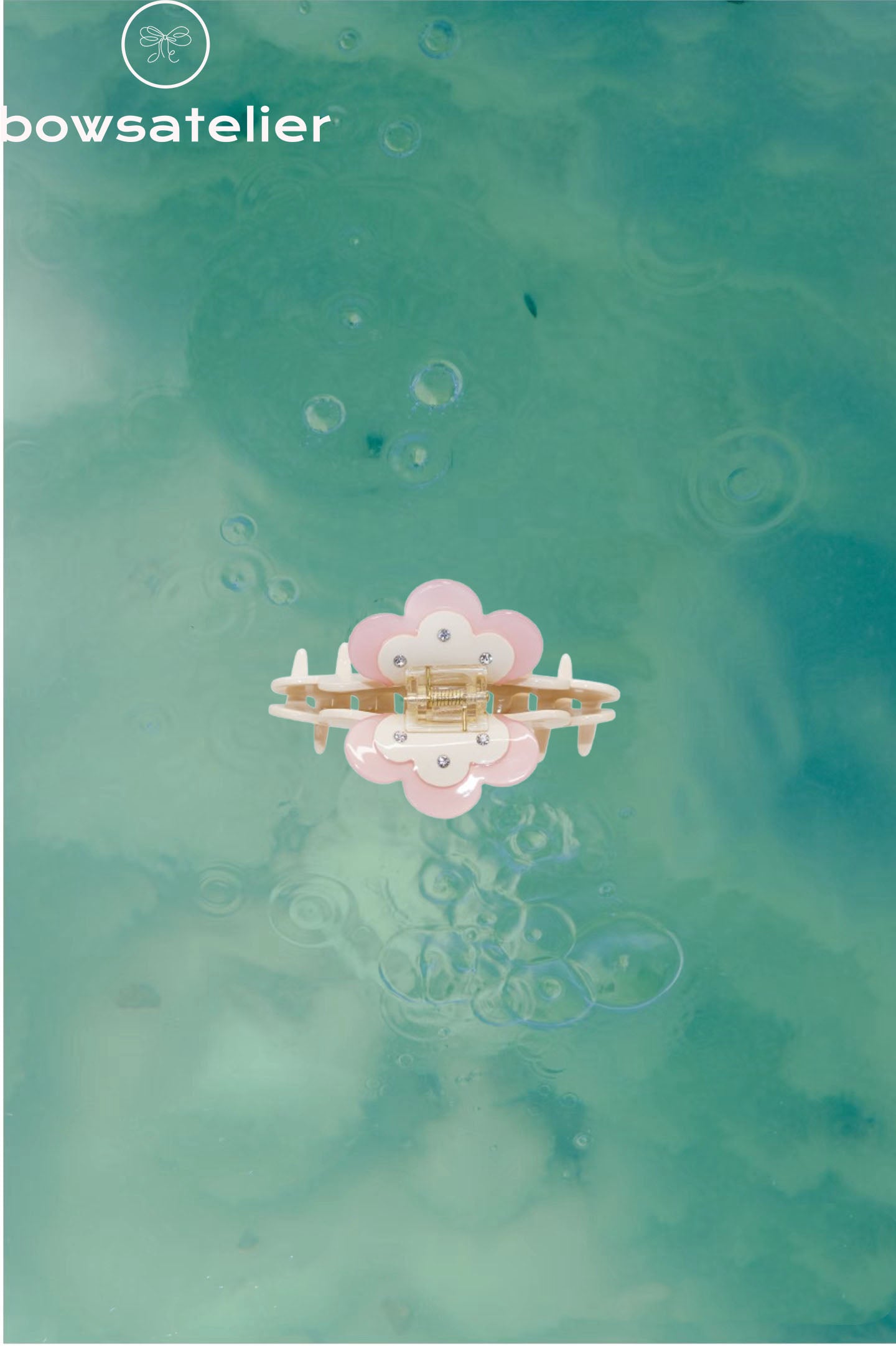 Big Cream Puff Flower bio-acetate go-to essentials emijay discount large big sale designer Sephora hair claw clip durable pink butterfly flat feminine, high-quality hair accessories like statement Nordstrom hair pin french barrettes for all hair types