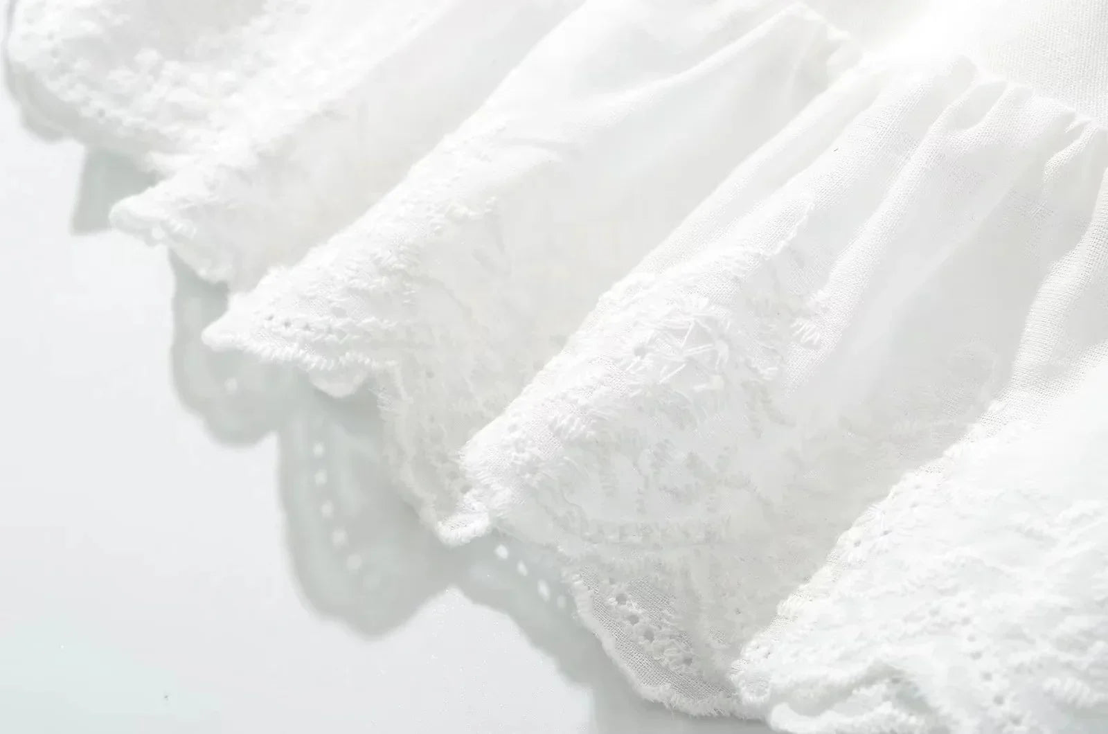 Lace Mini Skirt - White my mum made it coupon  sale code skirt puffer bag dress white crop top girl cute clothing mindfully outfits cottagecore  cotton good quality comfy chic vacation daily