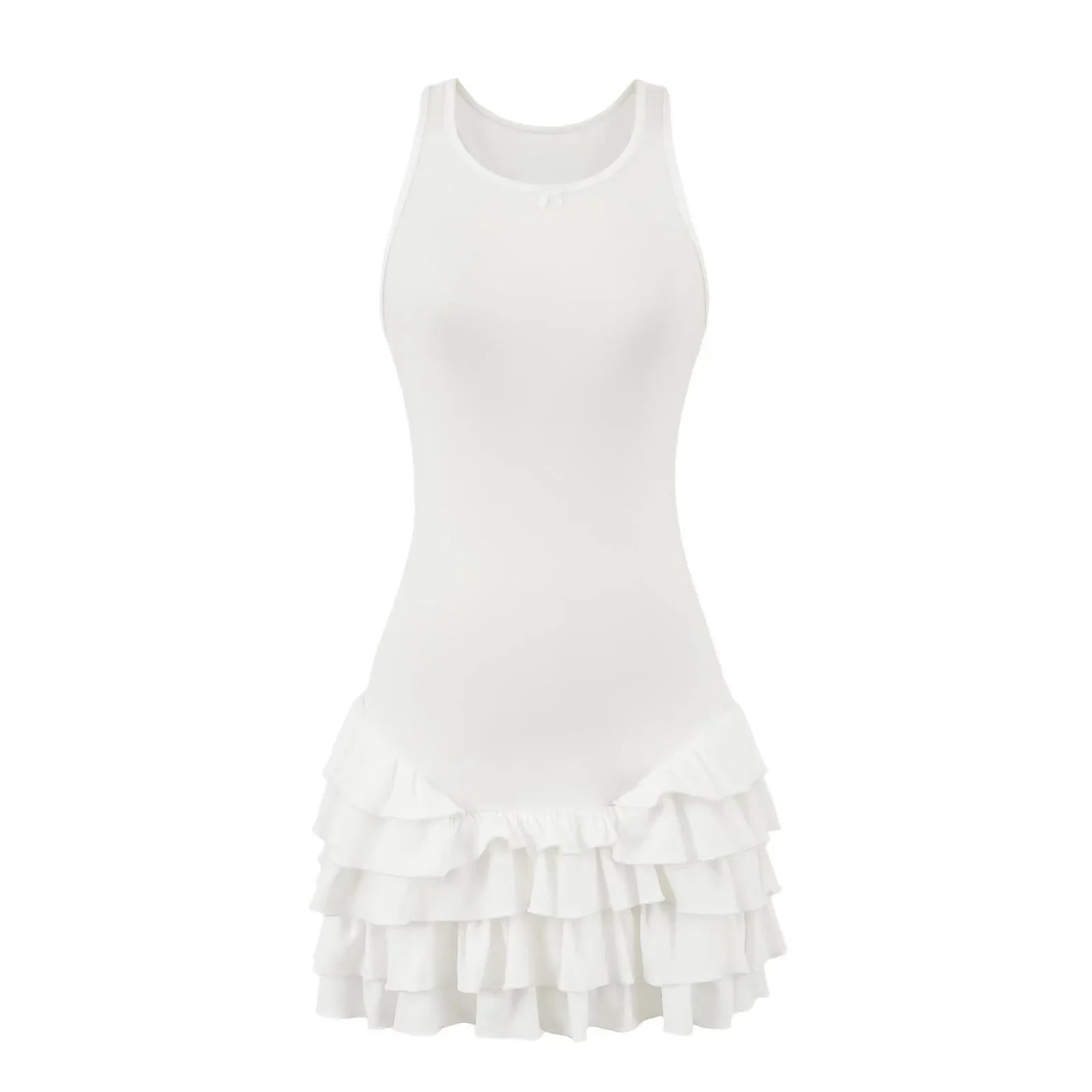Frill Tank Dress my mum made it coupon  sale code skirt puffer bag dress white crop top girl cute clothing mindfully outfits cottagecore  cotton good quality comfy chic vacation daily