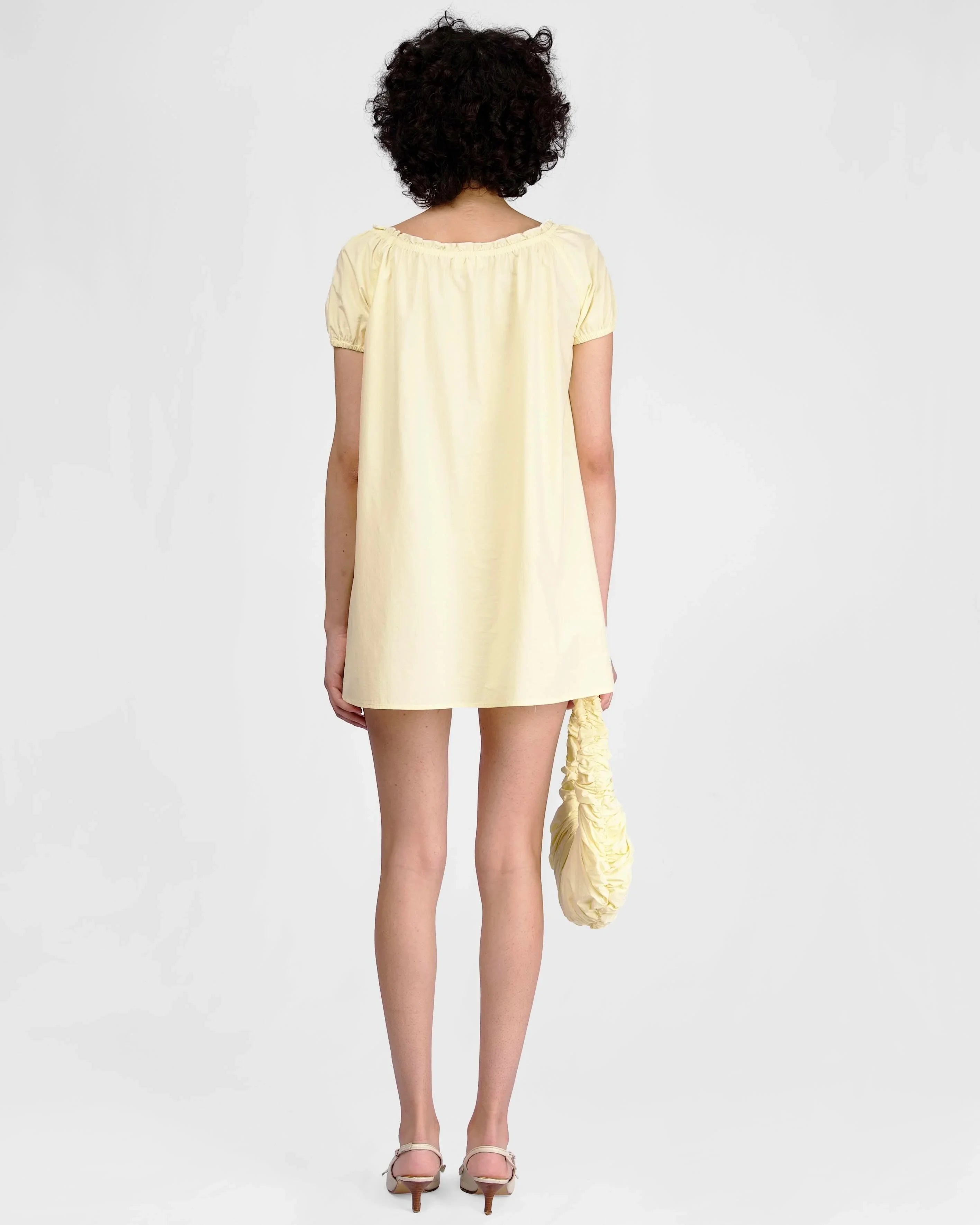 Morning Mini Dress - Citrine my mum made it coupon  sale code skirt puffer bag dress white crop top girl cute clothing mindfully outfits cottagecore  cotton good quality comfy chic vacation daily