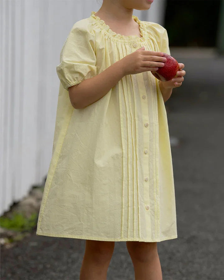 Morning Mini Dress - Citrine my mum made it coupon  sale code skirt puffer bag dress white crop top girl cute clothing mindfully outfits cottagecore  cotton good quality comfy chic vacation daily