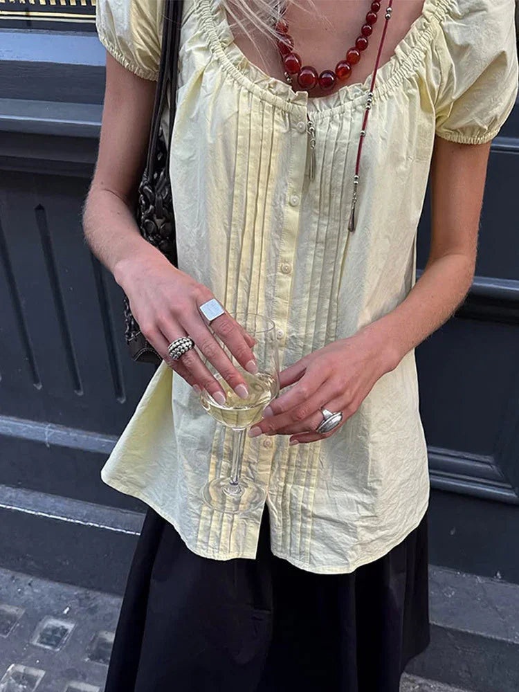 Morning Mini Dress - Citrine my mum made it coupon  sale code skirt puffer bag dress white crop top girl cute clothing mindfully outfits cottagecore  cotton good quality comfy chic vacation daily