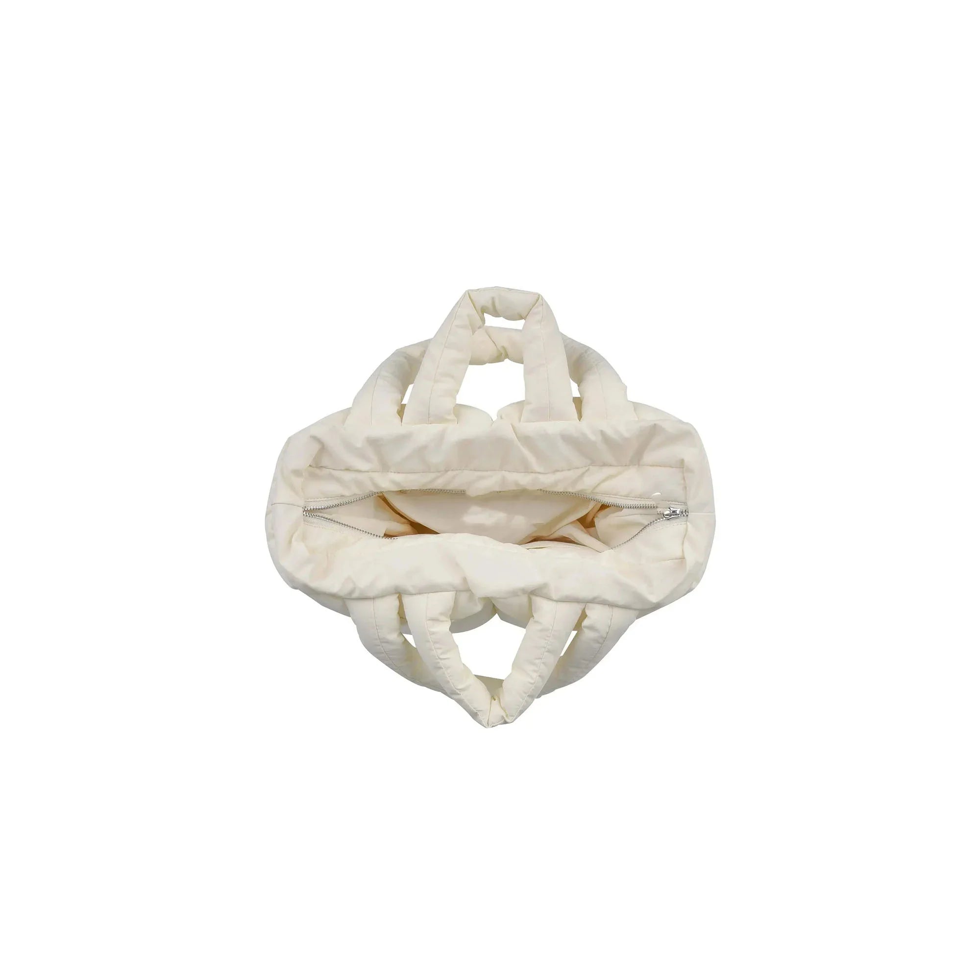 Puffer Tote Bag - Pink White plush bag on a white background my mum made it coupon  sale code skirt puffer bag dress white crop top girl cute clothing mindfully outfits cottagecore  cotton good quality comfy chic vacation daily