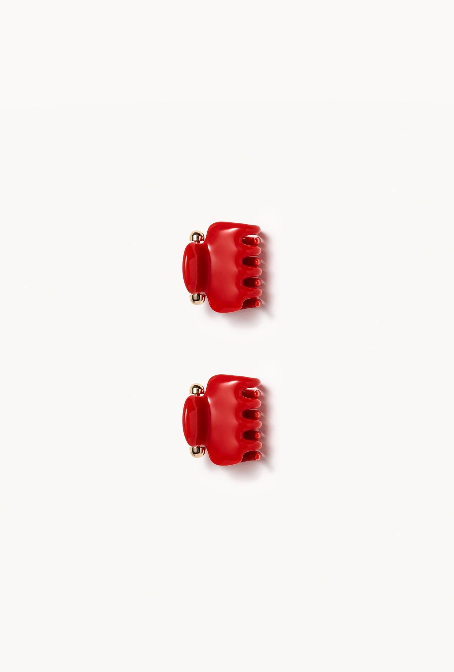 No. 2 Claw Clip Red Rosso bio-acetate go-to essentials undo hair claw big sale designer tortoise shell hair claw clip mid-size accessory versatile for styling half-ups or full twists effortlessly. 