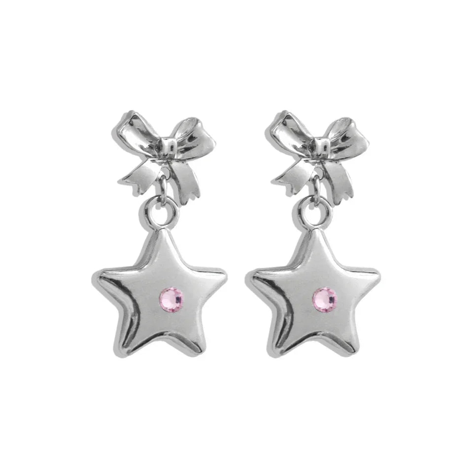 Bellatrix Pink Star Earrings