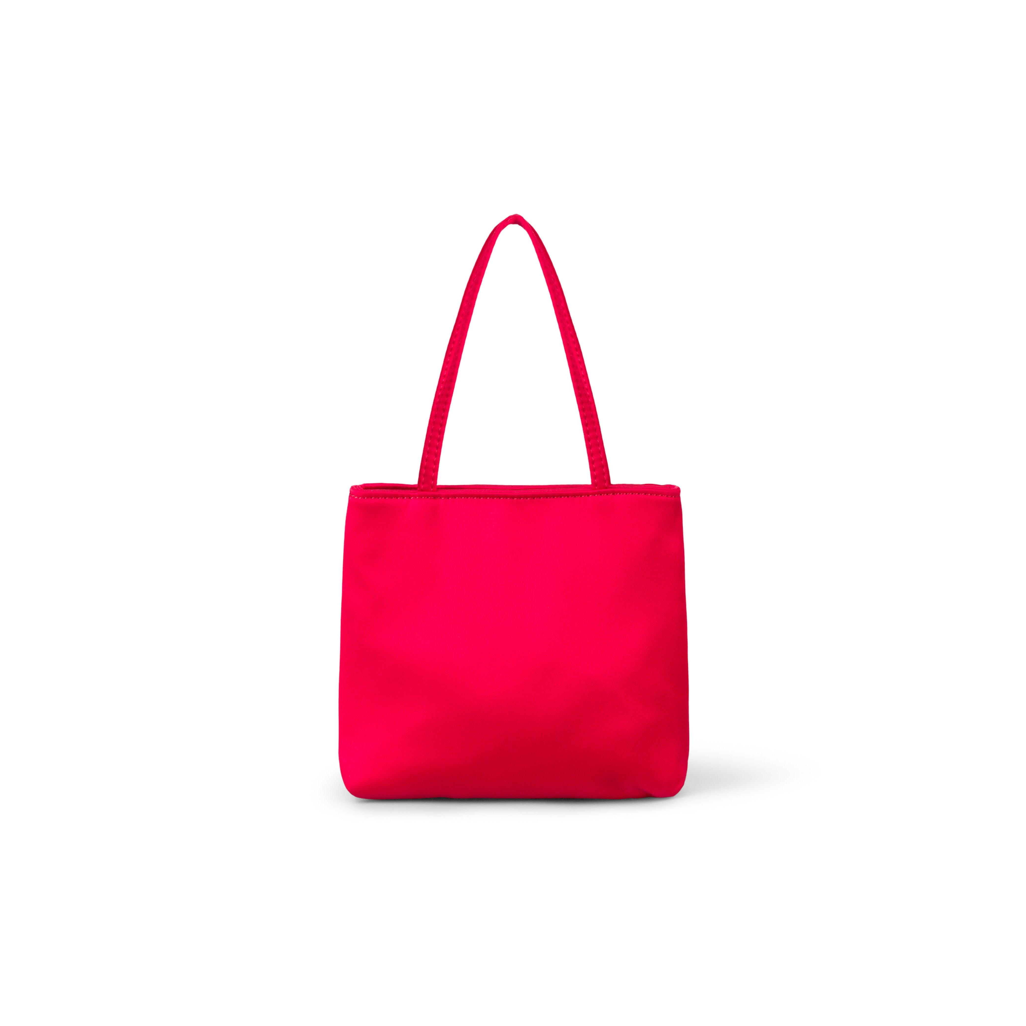 MILA LITTLE SILK BAG IN RED Elegant silk tote handbag with a smooth finish, hai bag sale, and sturdy handles, perfect for adding a touch of luxury to any outfit 