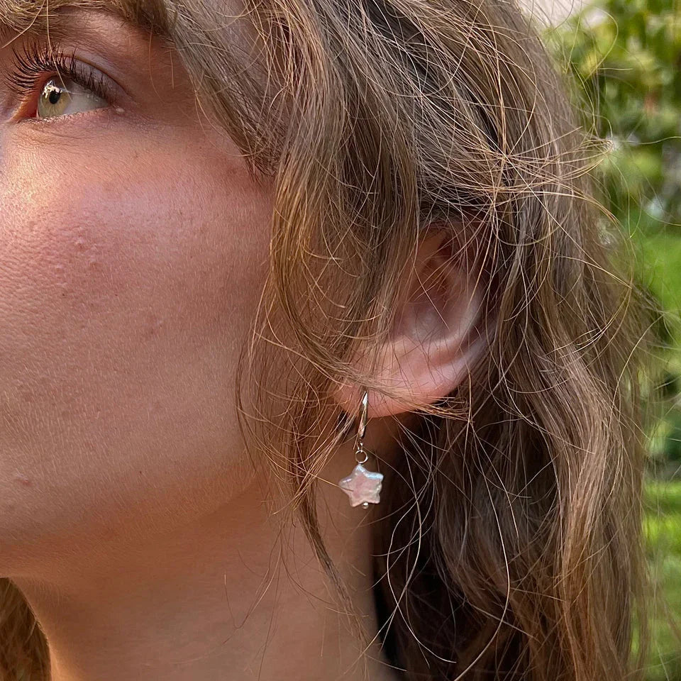 Stella Freshwater Pearl Star Earrings vacation essentials women