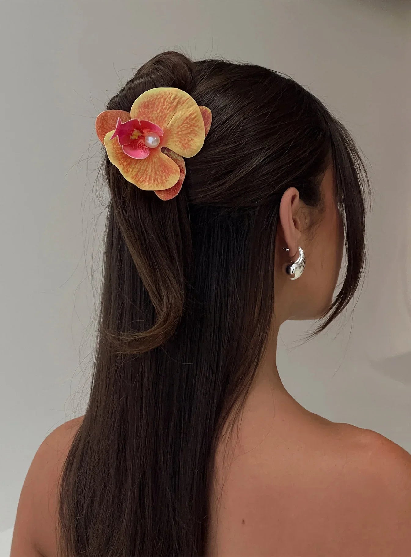 Azurah yellow flower hair clip