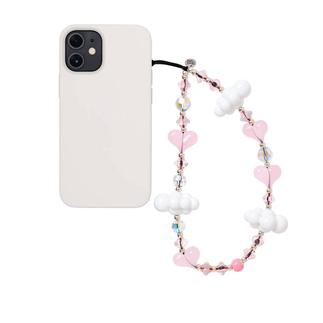Kawaii In The Sky Line Wristlet Phone Strap Stringting sale phone charm crafted with high-quality colorful beads—perfect for accessorizing phones with a minimalist, stylish touch. A must-have essential and a thoughtful gift idea for women.