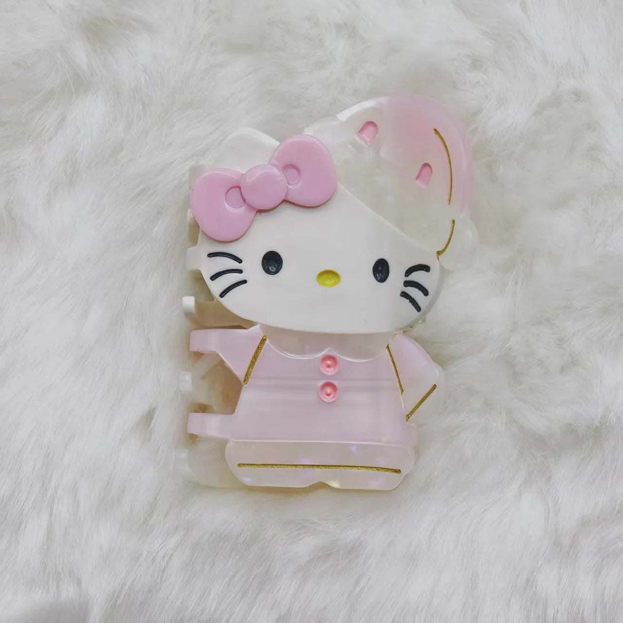 Bow Kitty hair claw clip