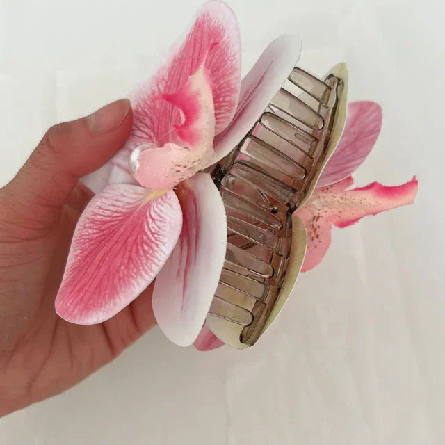 Petal Pink Orchid Claw Clip