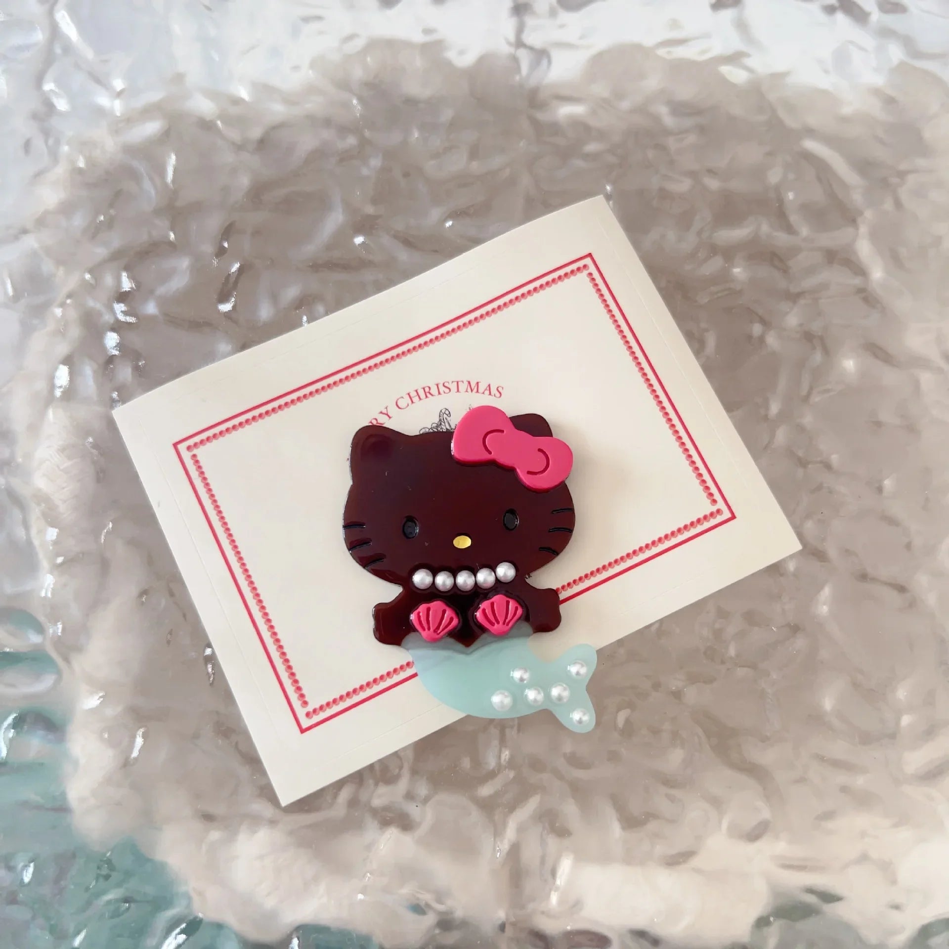 Mermaid kitty hair claw clip