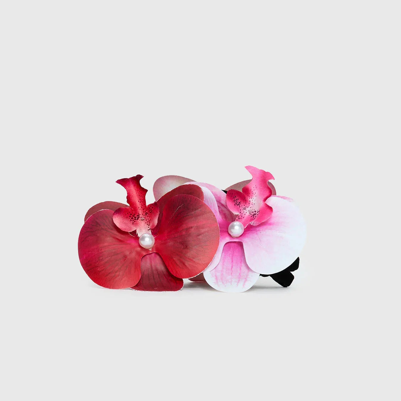 Pink Calderra orchid hair clips