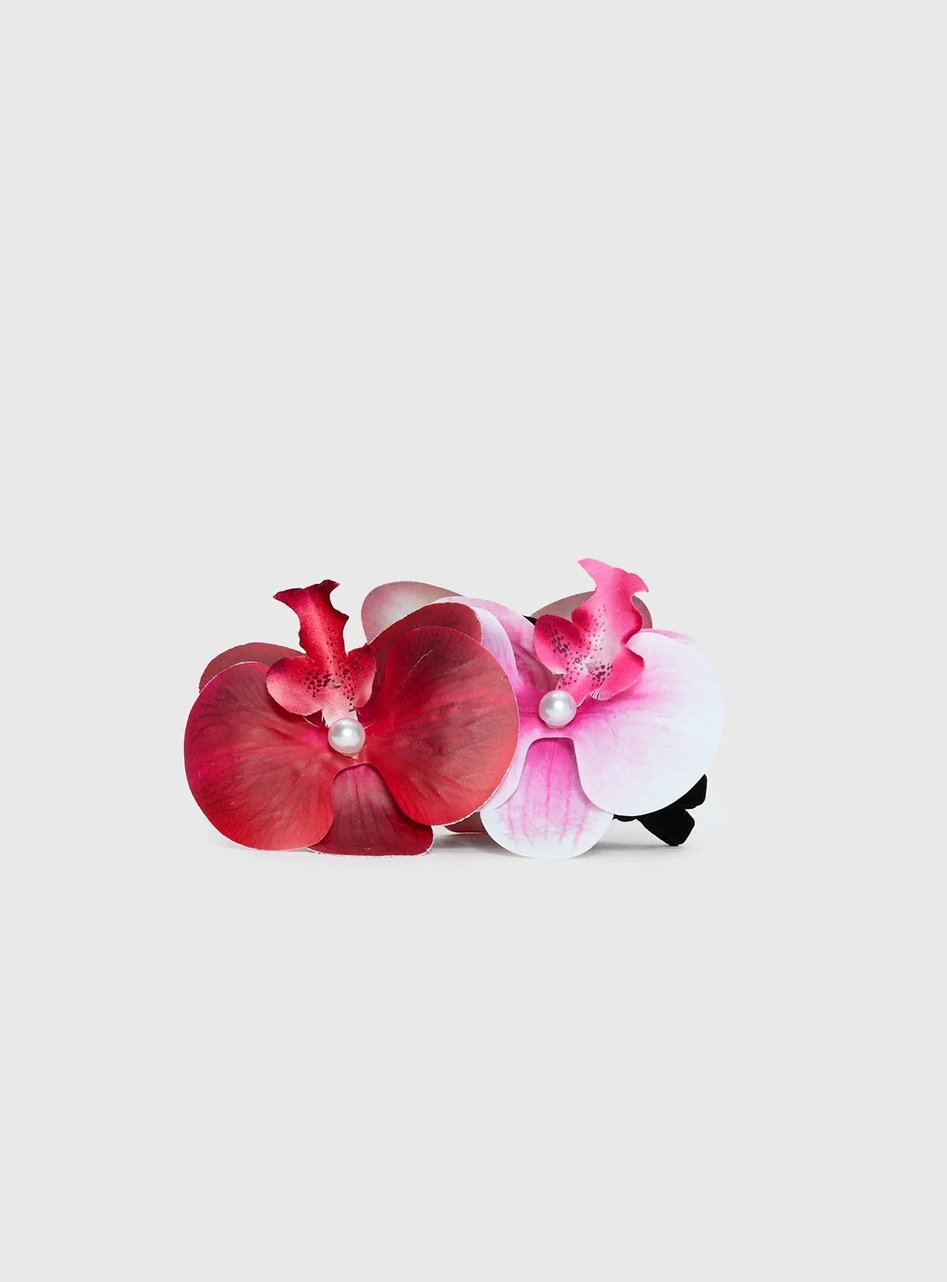 Pink Calderra orchid hair clips