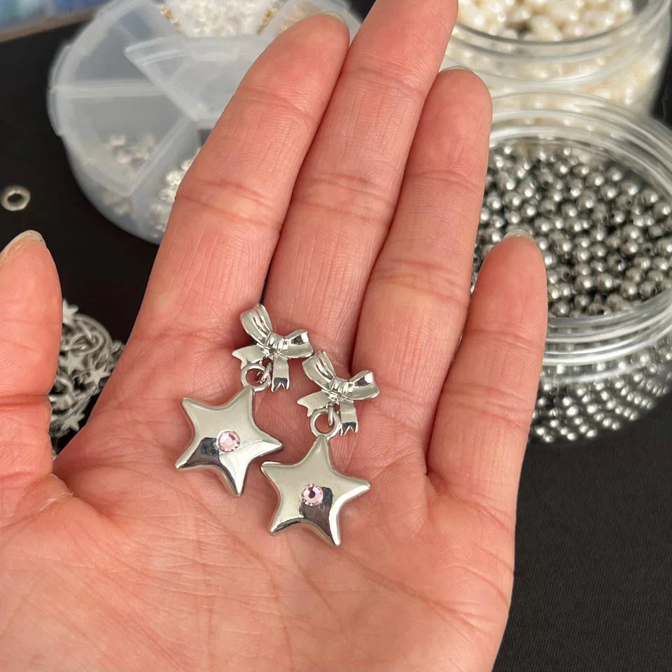 Bellatrix Pink Star Earrings