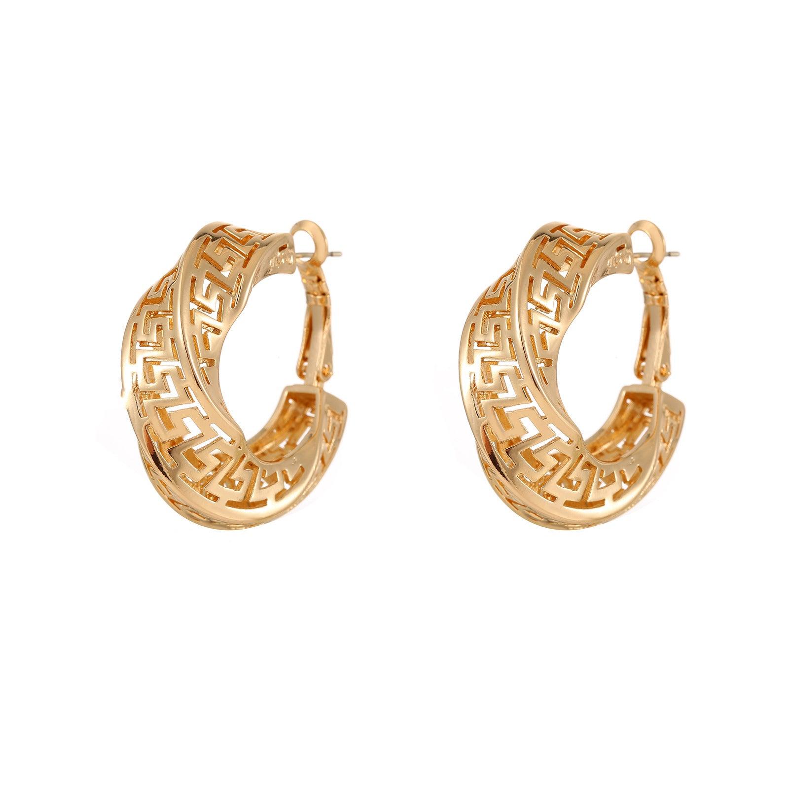 Chloe Urban Prom Plain Metal Earrings - bowsatelier