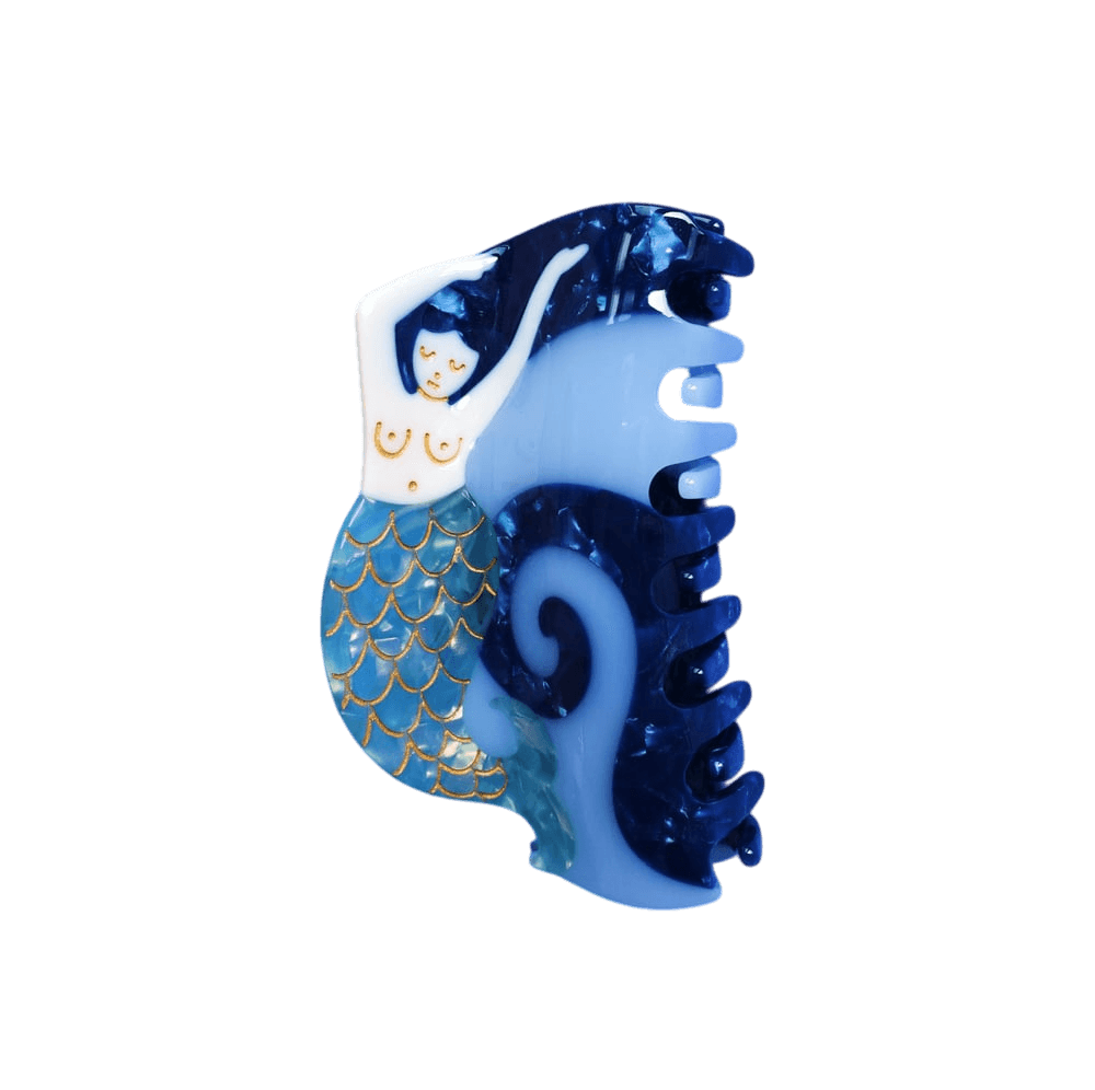 Mermaid Jennie inspired cute bio-acetate large big sale designer tortoise shell hair claw clip durable pink butterfly flat online wholesale hair pin hair accessories french barrettes for thick hair styles women.