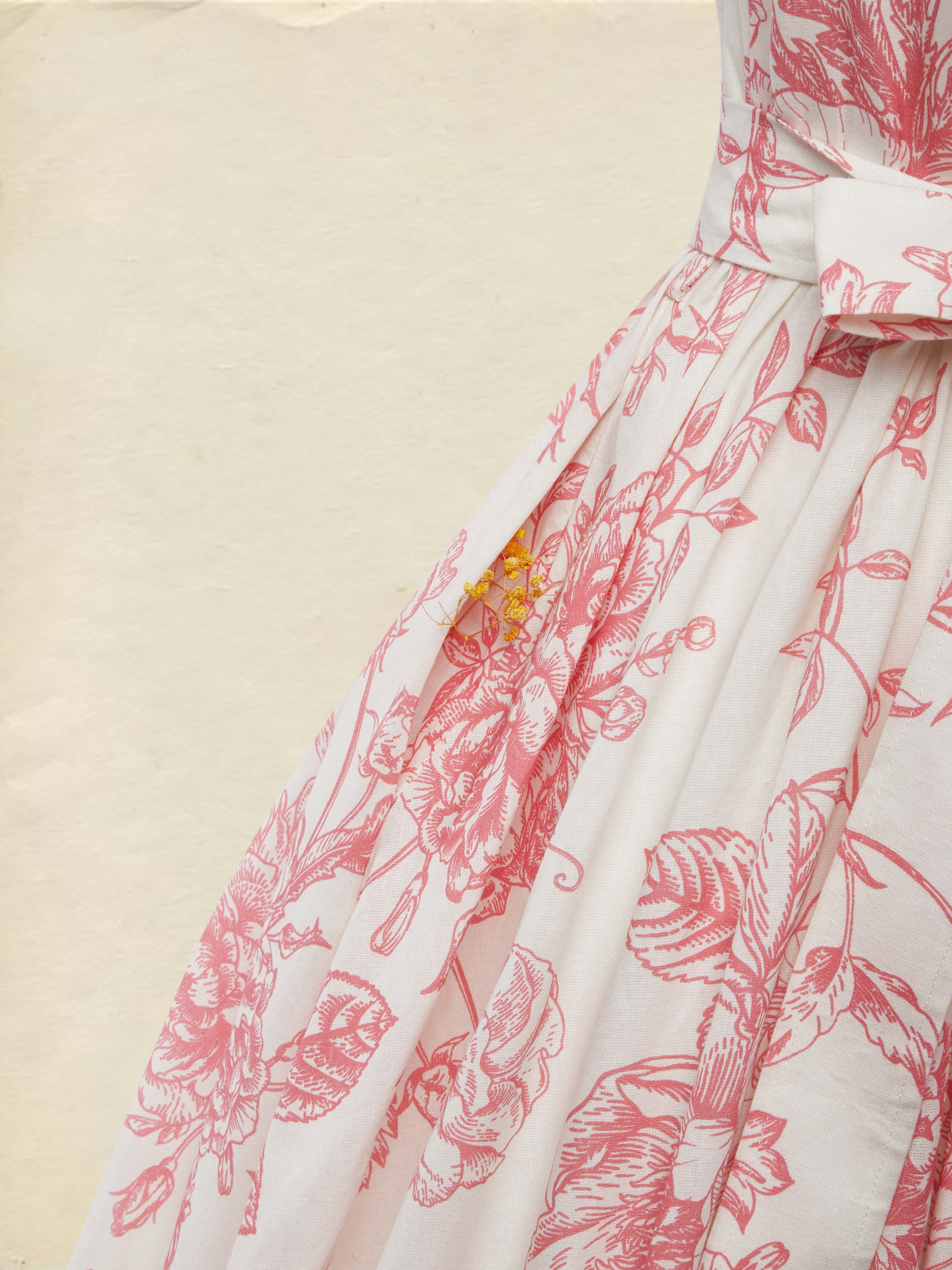 (S-XXL) Cap Sleeves Stand Collar Floral Lace Vintage Maxi Linen Dress 