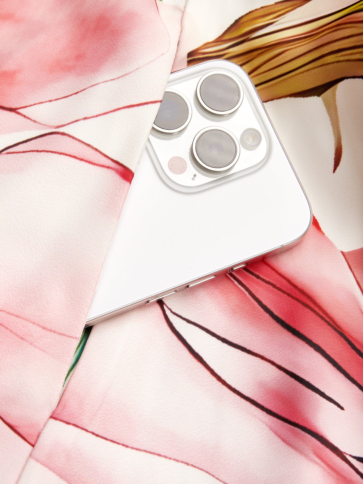 Pink Floral Satin One Shoulder Sleeveless A-Line Floor-length Gown With Pockets