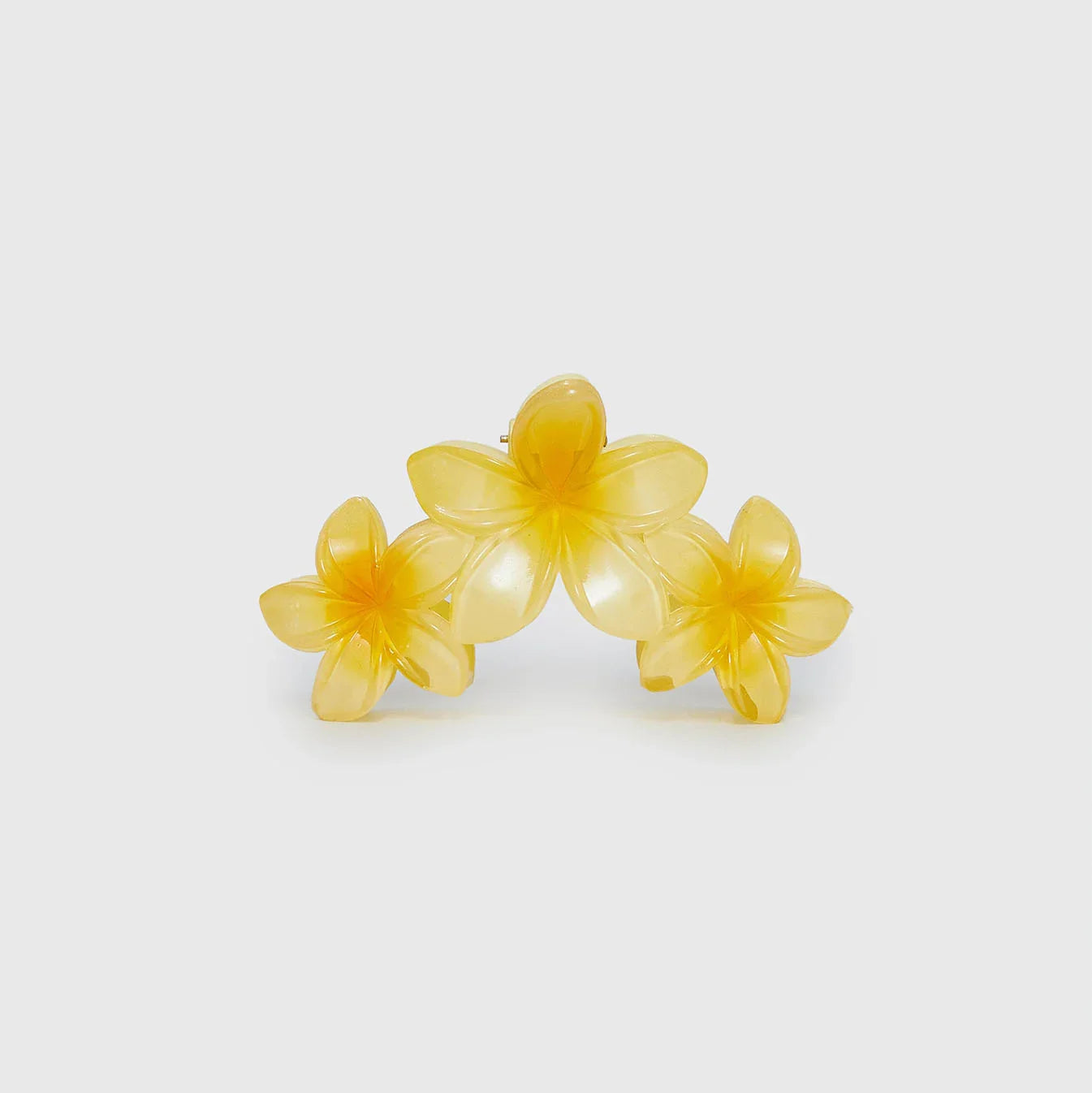 Chianti frangipani yellow claw clip