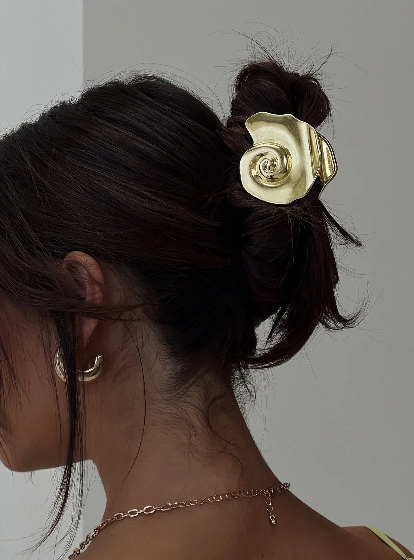 Sun will rise Spiral gold hair clip