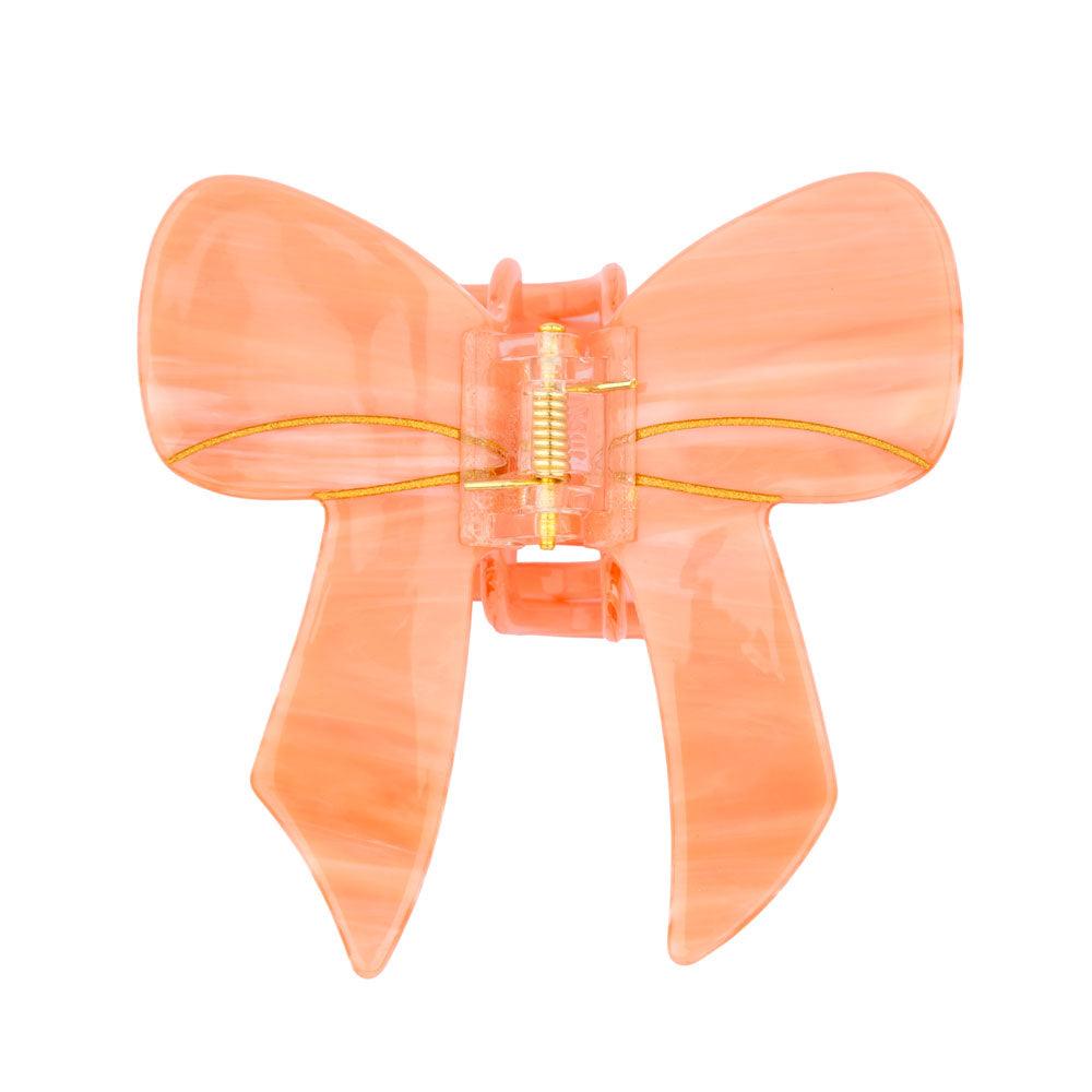 Pretty Bow cute bio-acetate winona irene big sale designer tortoise shell hair claw clip durable pink butterfly flat online wholesale hair pin hair accessories french barrettes for thick hair styles women.