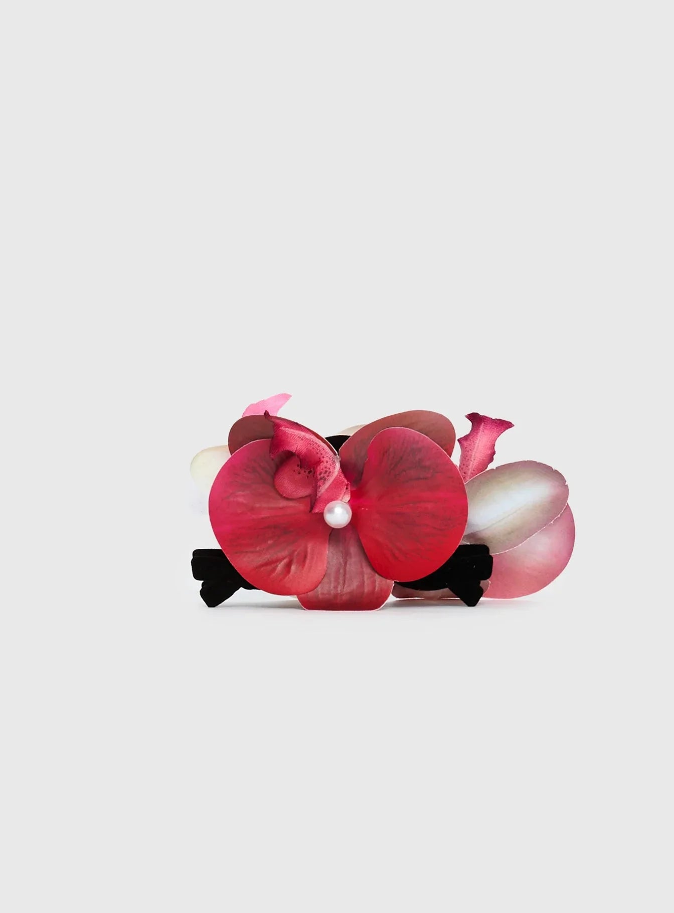 Pink Calderra orchid hair clips