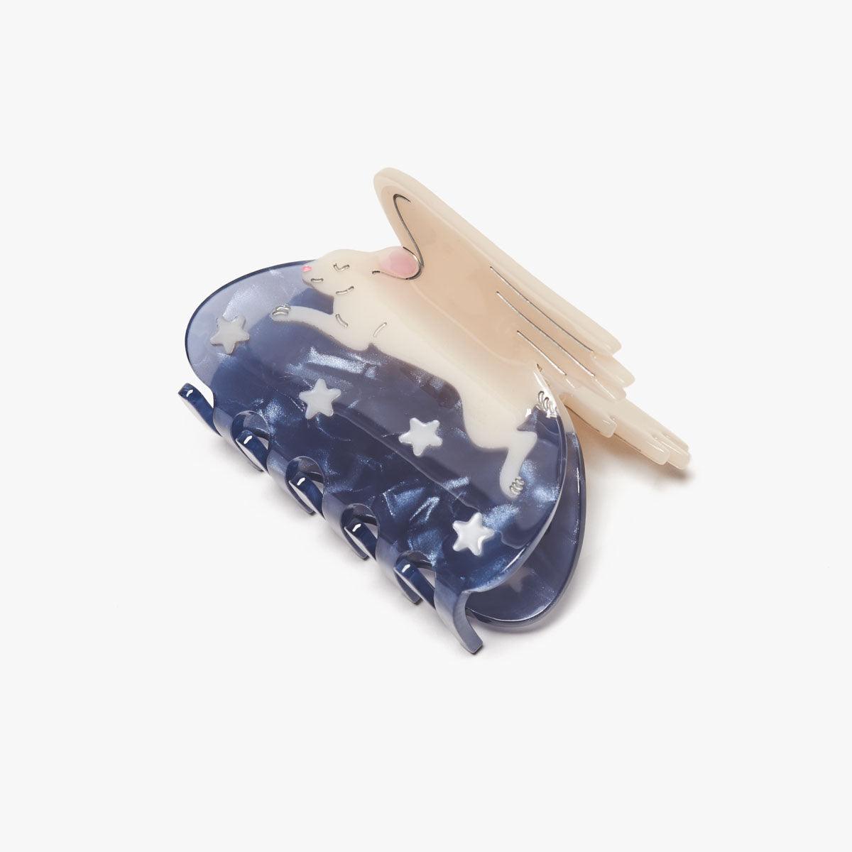 Lepus Bunny & Star  bio-acetate winona irene big sale designer tortoise shell hair claw clip durable  pink butterfly flat online wholesale hair pin hair accessories french barrettes for thick hair styles women.