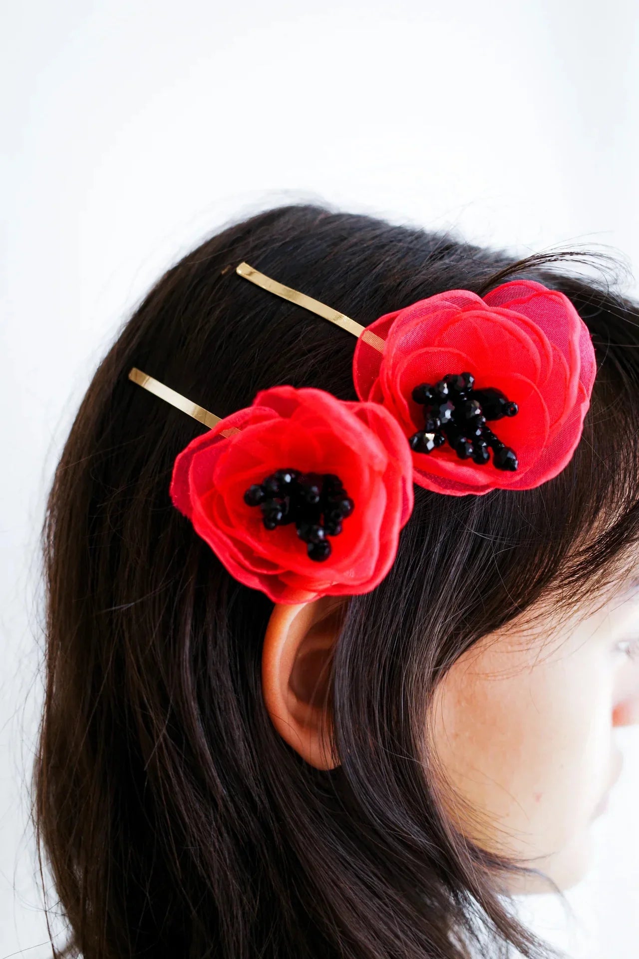 Poppy Bobby Pin - Red