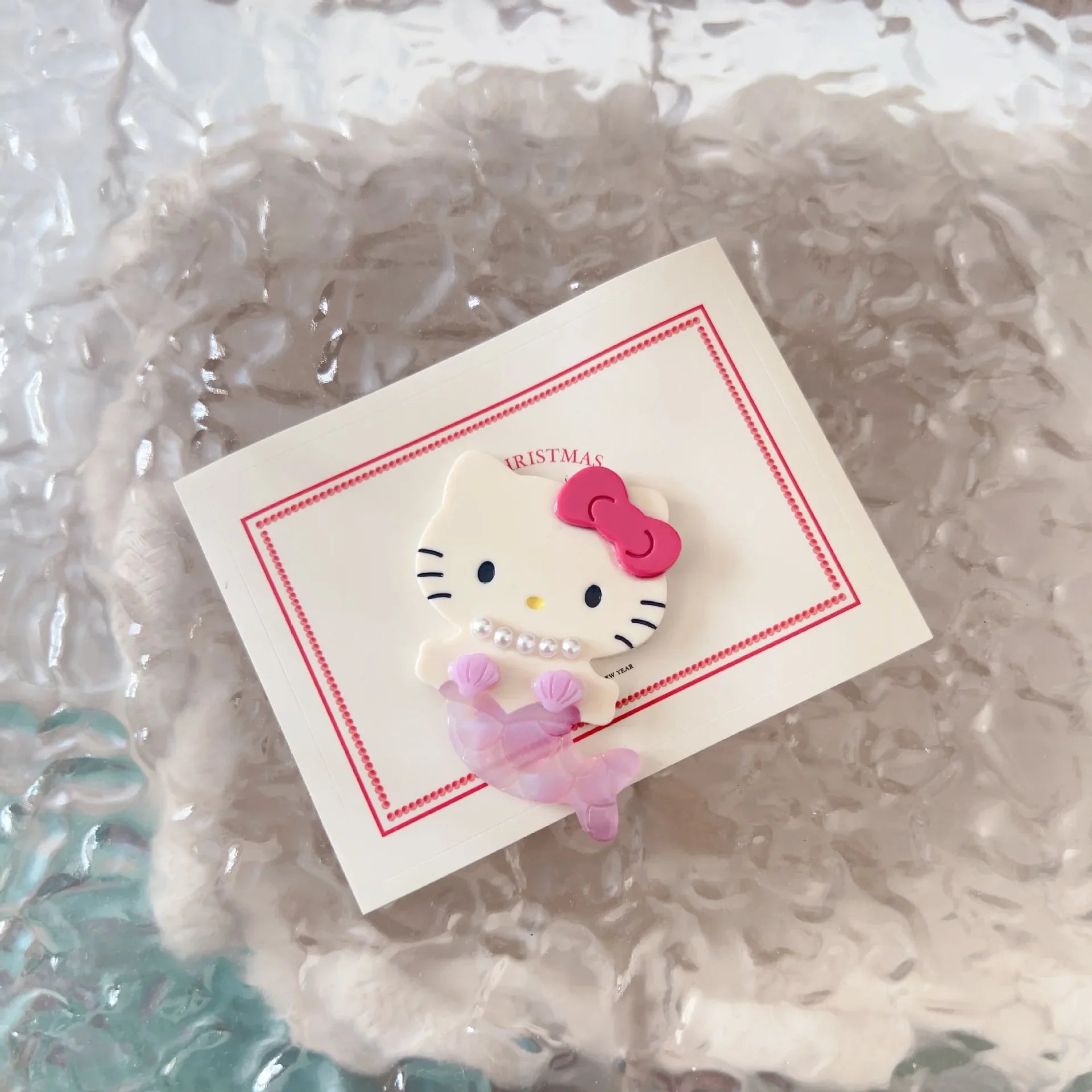 Mermaid kitty hair claw clip