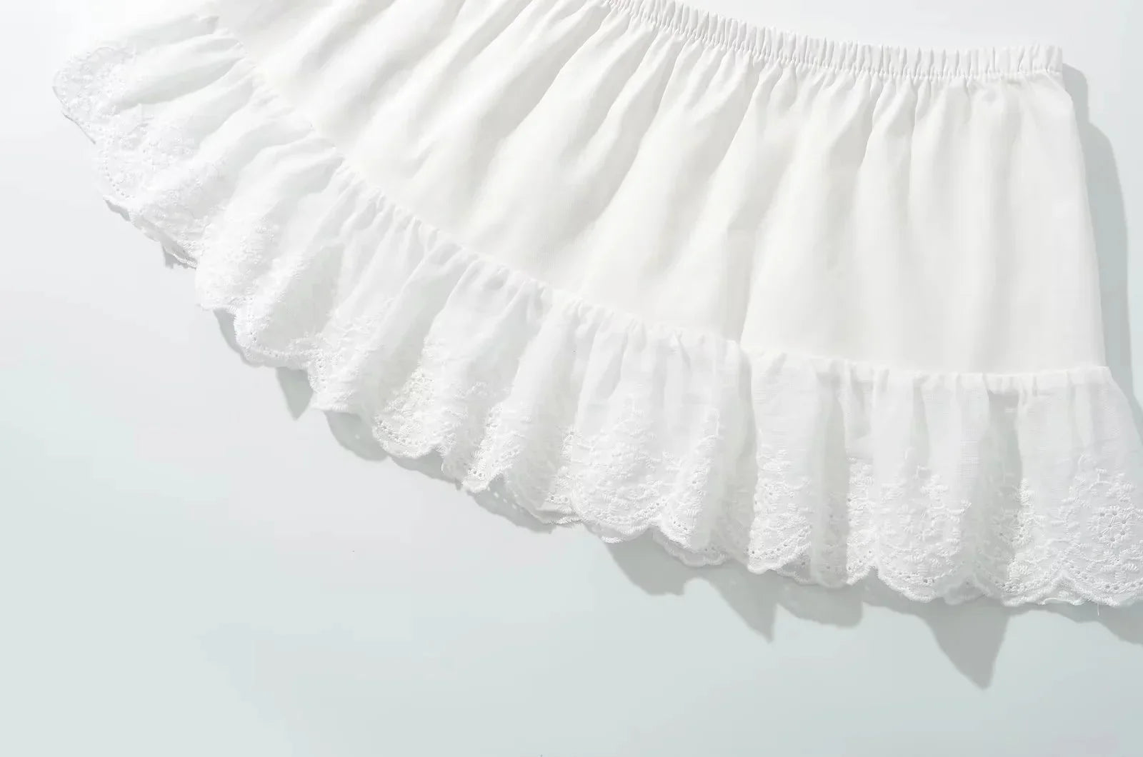 Lace Mini Skirt - White my mum made it coupon  sale code skirt puffer bag dress white crop top girl cute clothing mindfully outfits cottagecore  cotton good quality comfy chic vacation daily