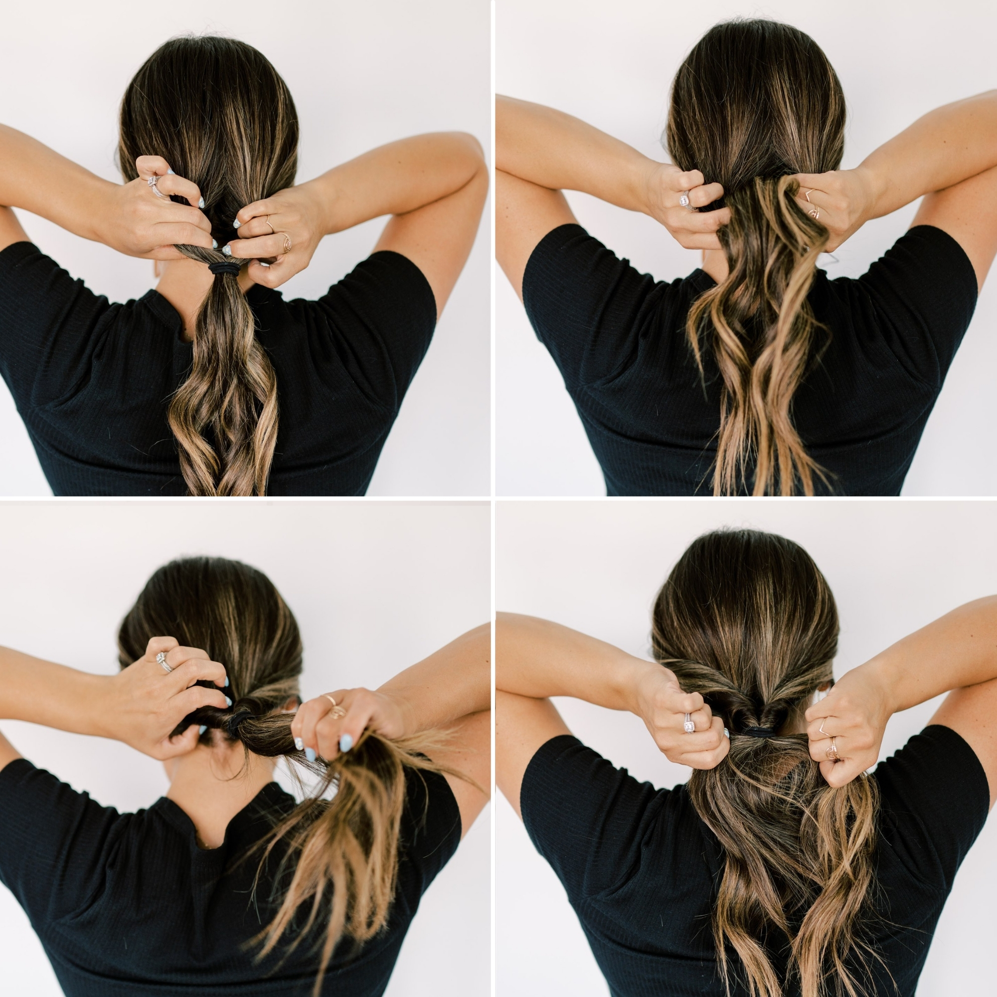 try this quick and easy pony tail hair style that is trending!