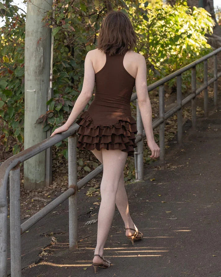 Frill Tank Dress my mum made it coupon  sale code skirt puffer bag dress white crop top girl cute clothing mindfully outfits cottagecore  cotton good quality comfy chic vacation daily