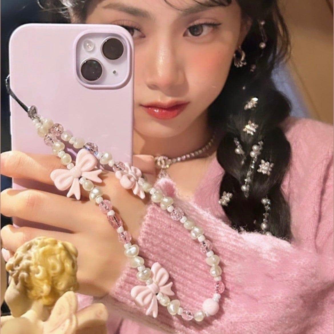 The Princess Wristlet Phone Strap Stringting sale phone bag charm crafted with high-quality colorful beads—perfect for accessorizing phones with a minimalist, stylish touch. A must-have essential and a thoughtful gift idea for women.