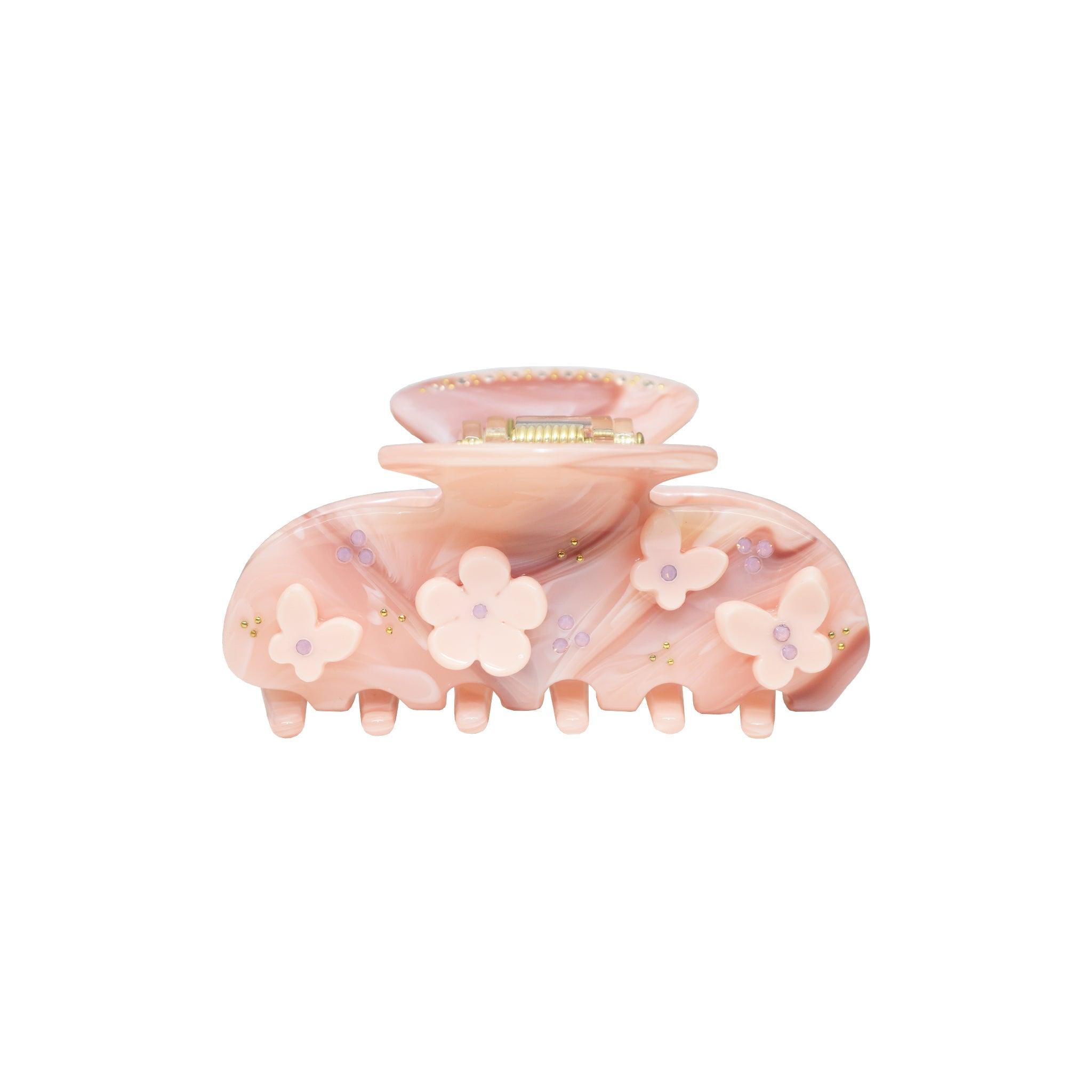 Sweetheart Clip in Pink Chantilly Angel Food bio-acetate go-to essentials emijay discount large big sale designer Sephora hair claw clip durable pink butterfly flat feminine, high-quality hair accessories like statement Nordstrom hair pin french barrettes for all hair types