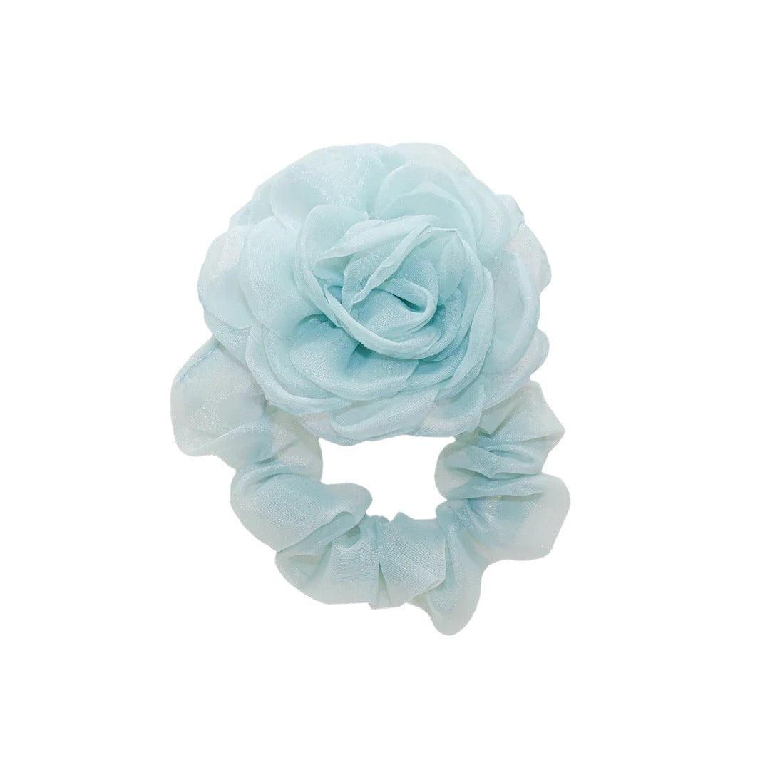 Camellia Scrunchie In Oyster bio-acetate go-to essentials emijay discount large big sale designer Sephora hair claw clip durable pink butterfly flat feminine, high-quality hair accessories like statement Nordstrom hair pin french barrettes for all hair types