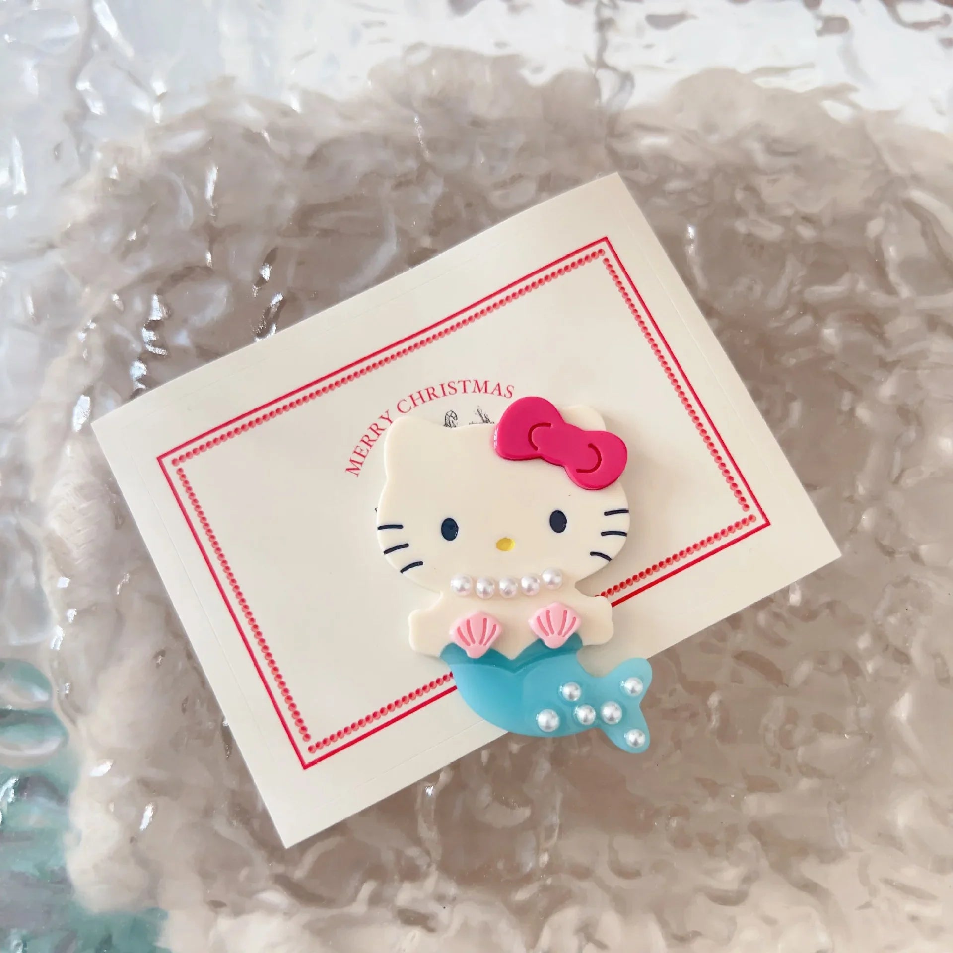 Mermaid kitty hair claw clip