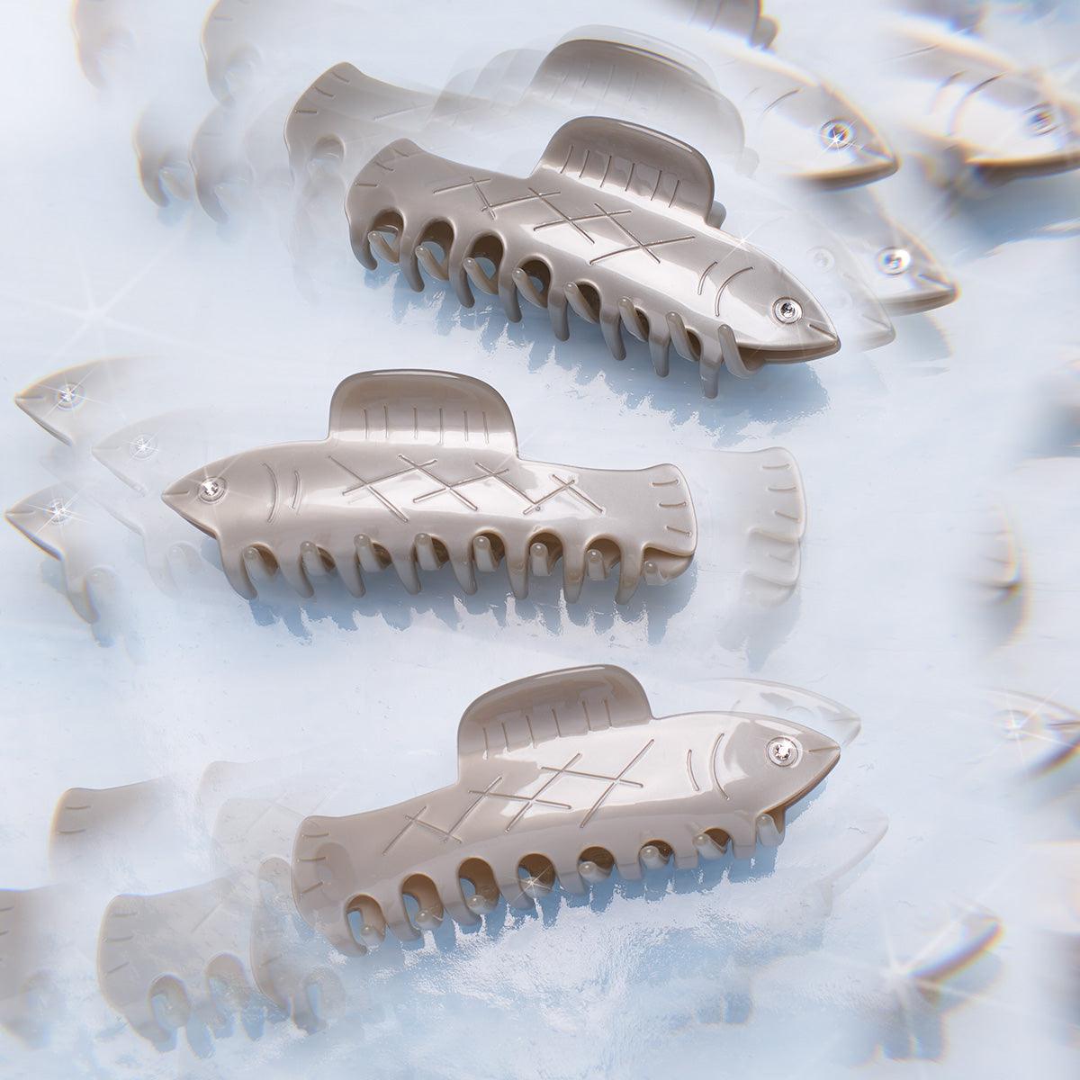 Jennie Sea Herring Fish bio-acetate lightweight high quality winona irene big sale designer tortoise shell hair claw clip durable pink butterfly flat online wholesale hair pin hair accessories french barrettes for thick hair styles women.