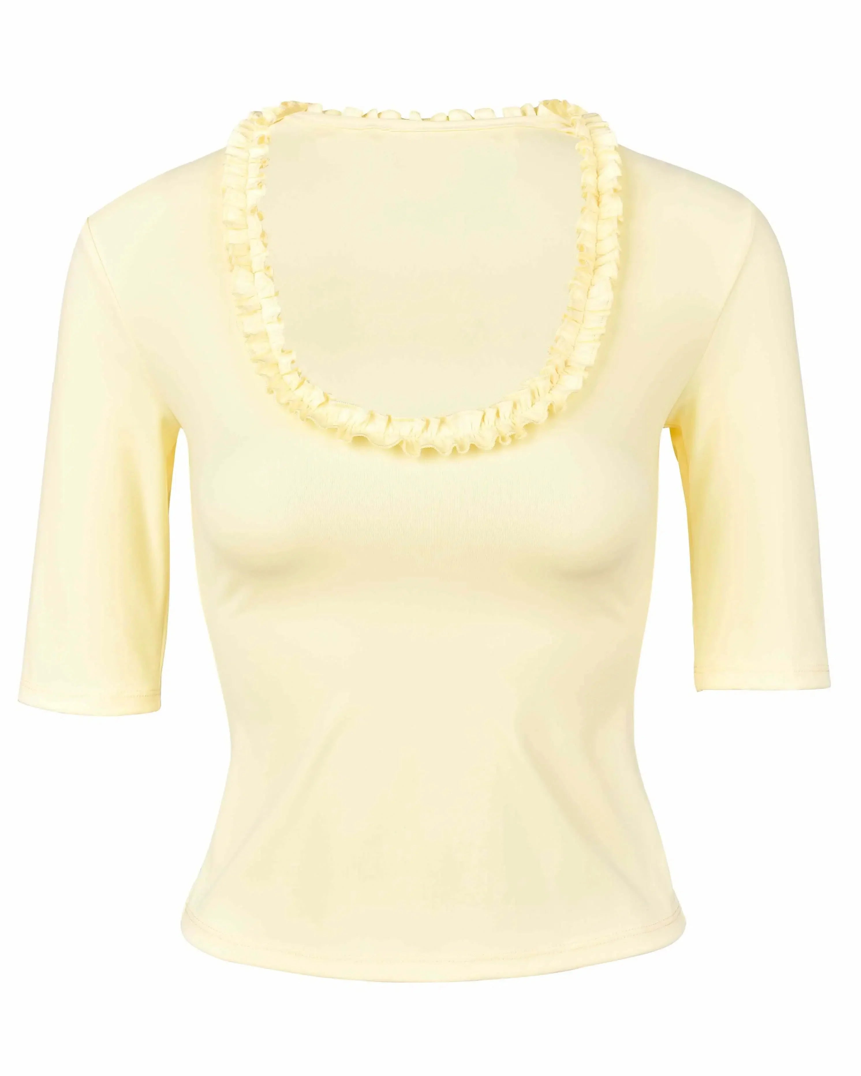 Citrine Ruffle Beach Top my mum made it coupon  sale code skirt puffer bag dress white crop top girl cute clothing mindfully outfits cottagecore  cotton good quality comfy chic vacation daily