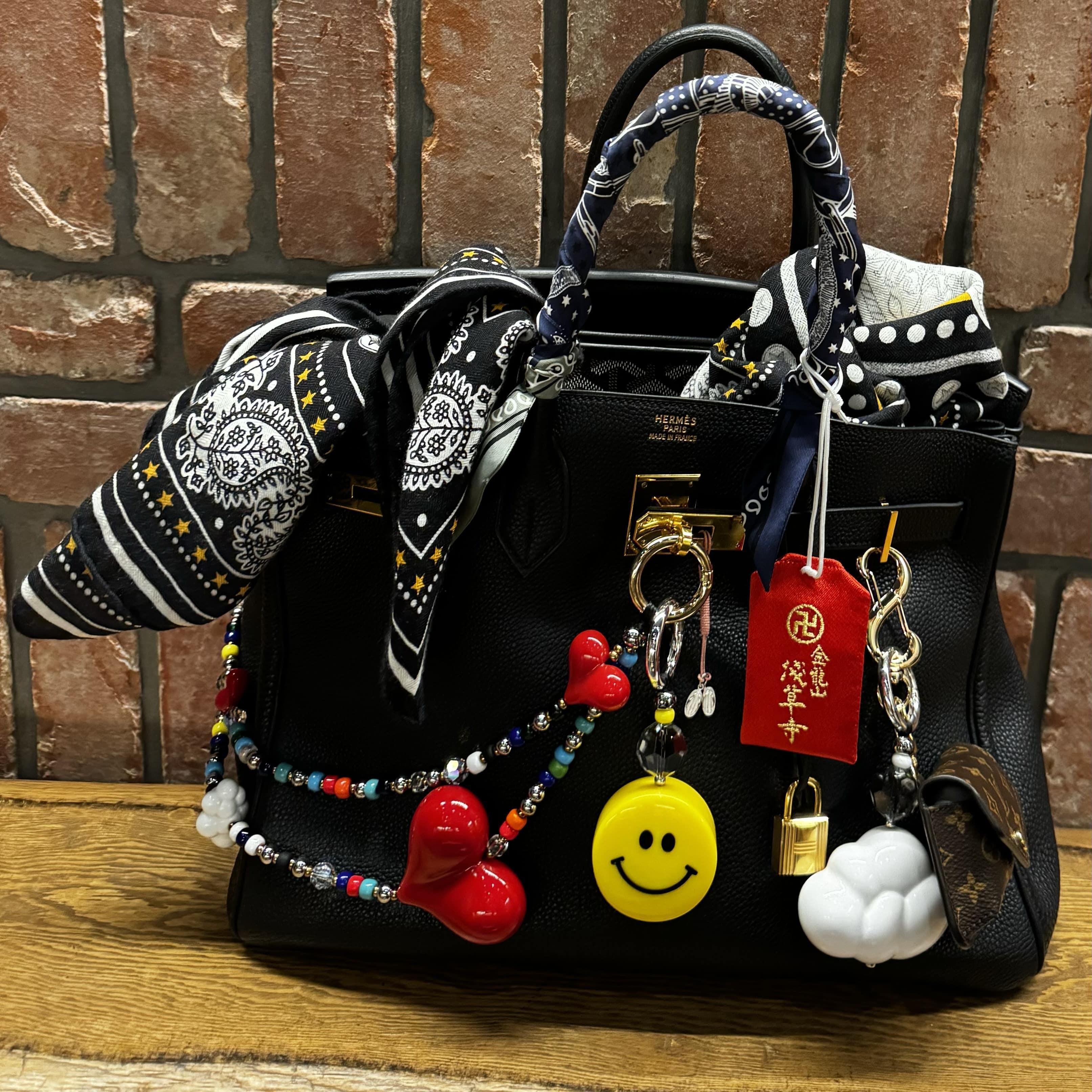 Kawaii In The Sky Line Wristlet Phone Strap Stringting sale phone charm crafted with high-quality colorful beads—perfect for accessorizing phones with a minimalist, stylish touch. A must-have essential and a thoughtful gift idea for women.