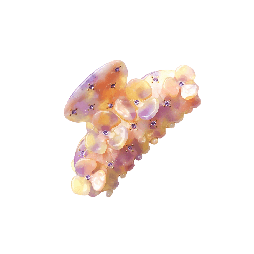 Lavender Punch high quality tort sale cute bio-acetate large lora big sale designer tortoise shell hair claw clip durable pink butterfly flat online wholesale hair pin hair accessories french barrettes for thick hair styles women.