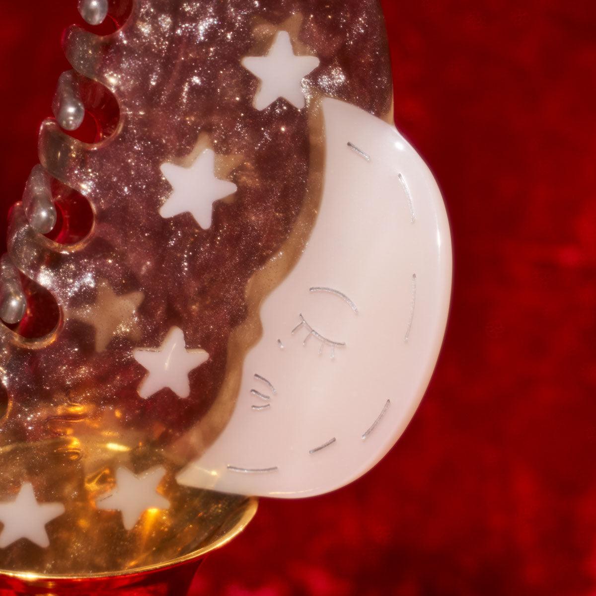 Moon and Stars cute bio-acetate winona irene big sale designer tortoise shell hair claw clip durable pink butterfly flat online wholesale hair pin hair accessories french barrettes for thick hair styles women.