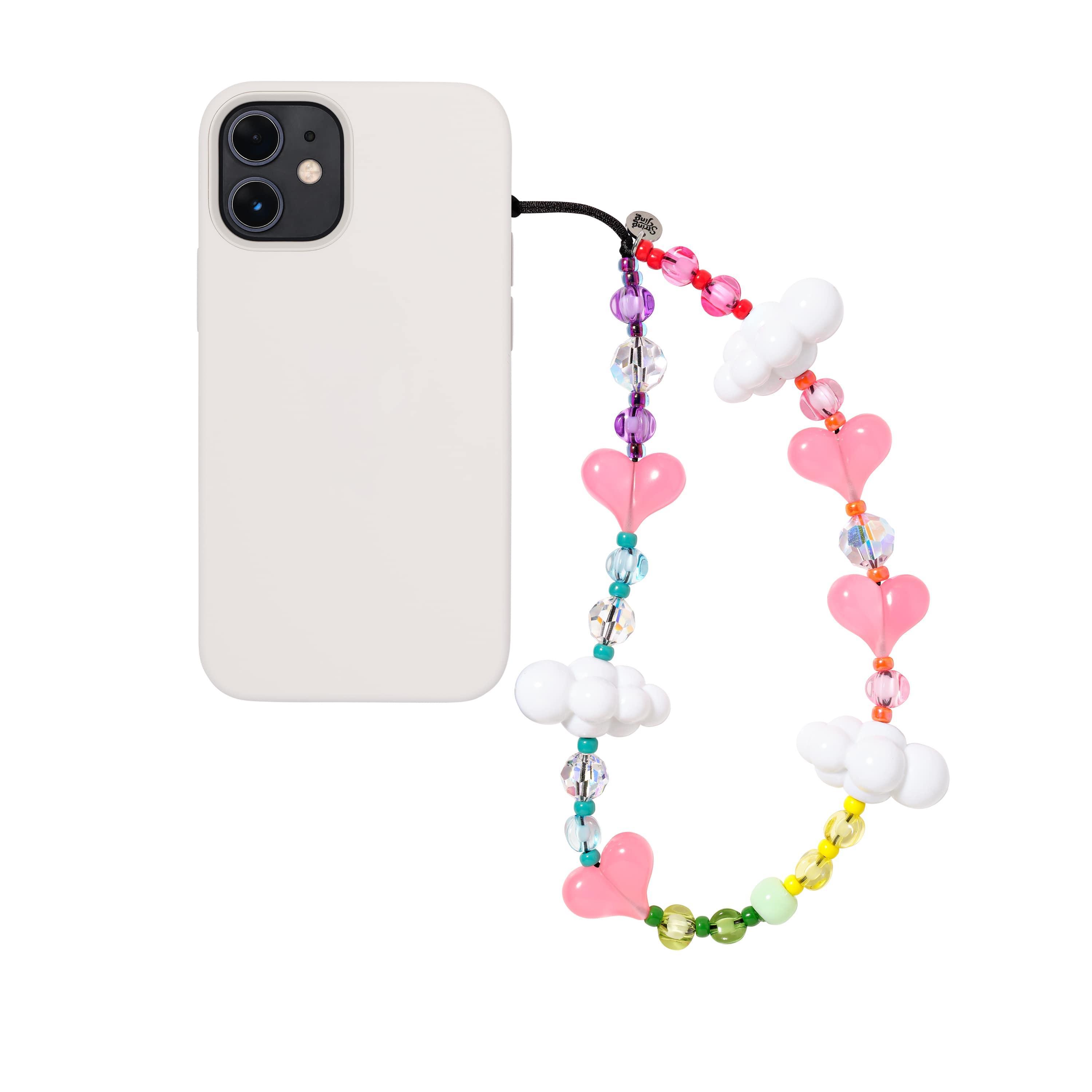 Rainbow Kawaii In The Sky Wristlet Phone Strap Stringting sale phone charm crafted with high-quality colorful beads—perfect for accessorizing phones with a minimalist, stylish touch. A must-have essential and a thoughtful gift idea for women.