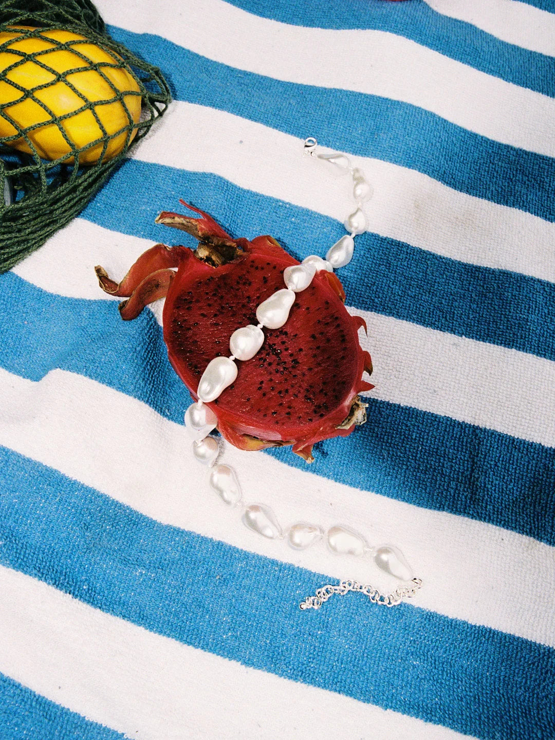 Chloe Baroque Holographic Pearl Wilma Pearl Necklace - bowsatelier